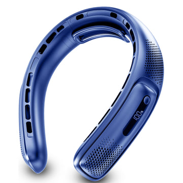 Ventilateur de cou sans fil 4000mah 5600rpm 5w avec affichage numérique 3 vitesses réglable ventilateur portable éventail de cou